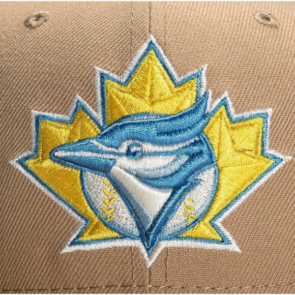 Black Toronto Blue Jays 25th Anniversary Patch New Era  New Era Toronto Blue Jays 59FIFTY Fitted Hat Super Bloom 25th Year Patch